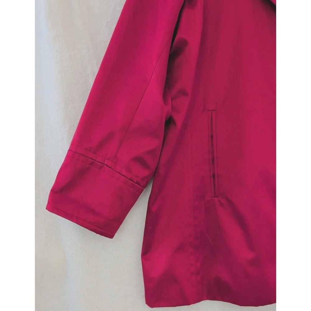 Dennis by Dennis Basso Jacket‎ Womens 1X Red Button Front Lined Spring Fall - Picture 6 of 11